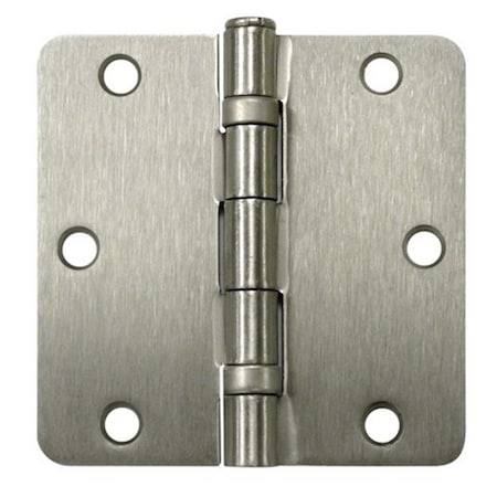 Patioplus 3.5 x 3.5 x 0.25 in. Radius Ball Bearing Hinge, Satin Nickel - Steel - Pack of 2 PA134487